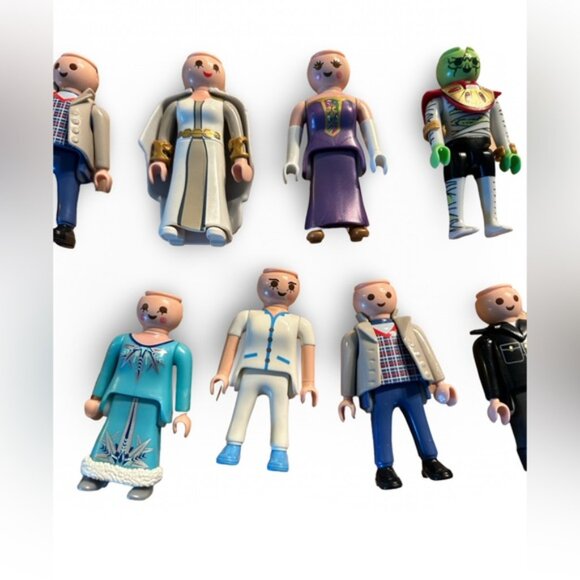 Playmobil 8 misfit figures missing hair or hat - Picture 2 of 4